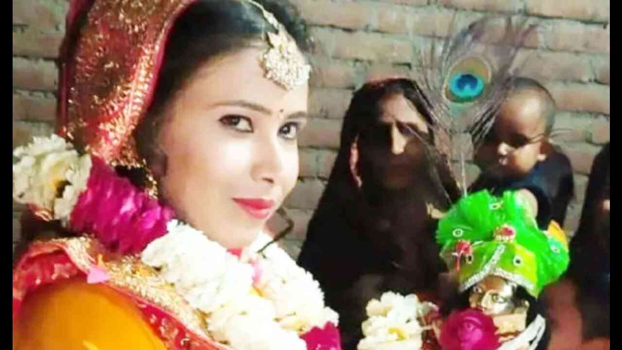 औरैया में महिला ने भगवान श्री कृष्ण के साथ रचाई शादी, धूम-धाम से हुआ विवाह का आयोजन