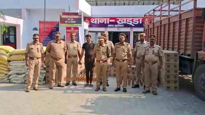 कुशीनगर: चंडीगढ़ से बिहार ले जाई जा रही थी अवैध शराब, पुलिस ने बरामद की 8800 बोतलें
