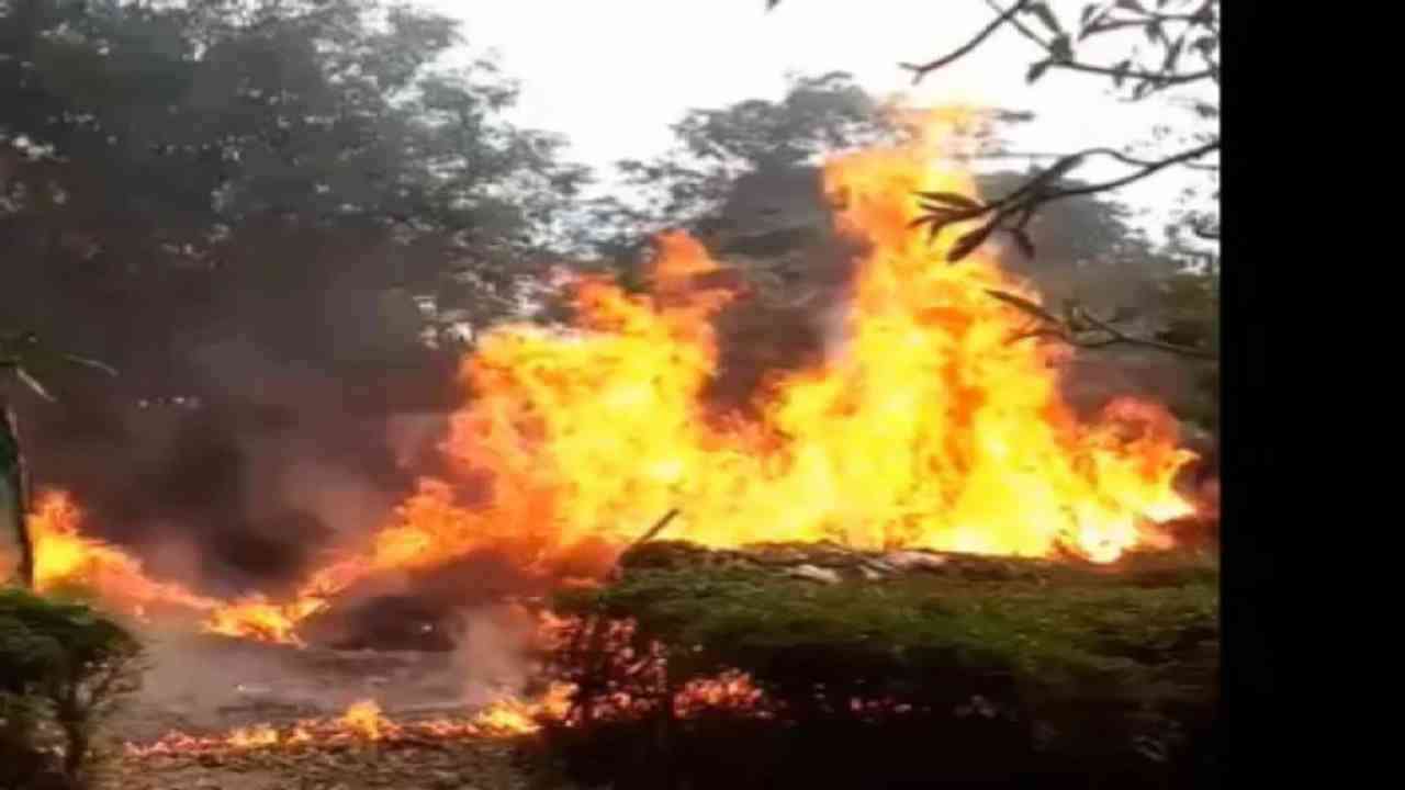 UP: नोएडा सेक्टर 50 के पार्क में लगी आग, नहीं हुआ कोई जानी नुकसान