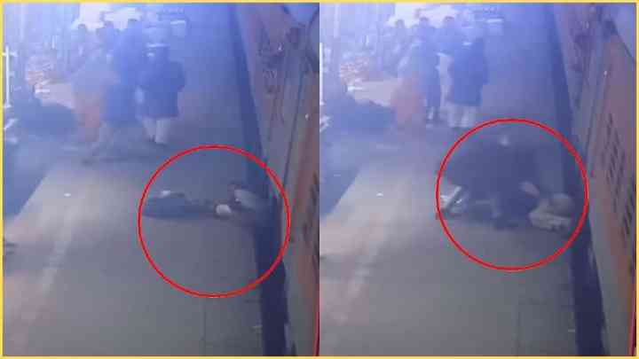 Bareilly: रेलवे स्टेशन पर चलती ट्रेन से गिरा यात्री, CCTV वीडियो आया सामने