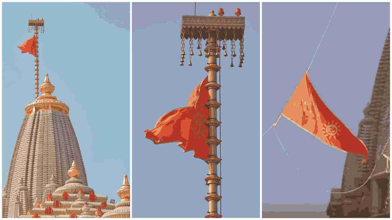 सदियों की प्रतीक्षा के बाद अयोध्या में धर्मध्वज का आरोहण, संत समाज भावविभोर