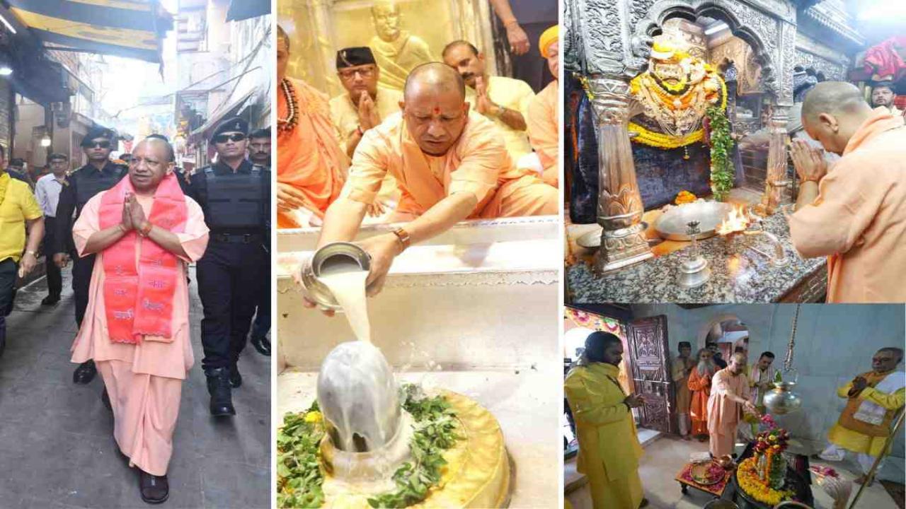 मुख्यमंत्री योगी आदित्यनाथ ने श्रीकाशी विश्वनाथ और काल भैरव के किए दर्शन, सतुआ बाबा आश्रम में संतों से की भेंट