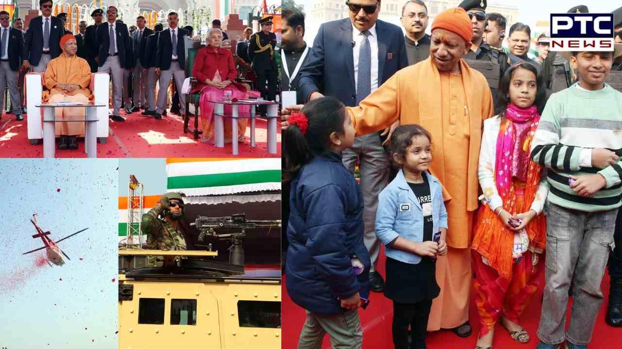 विधान भवन के सामने आयोजित मुख्य समारोह में दिखी नए भारत के नए उत्तर प्रदेश की ताकत
